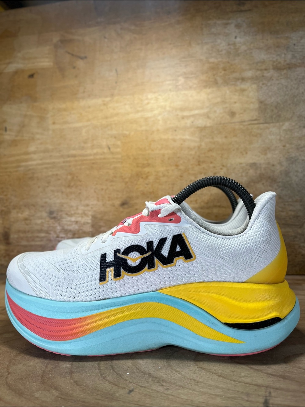 Hoka One One Skyward X Womens Size 7.5 Running Shoes Sneakers White Blue - Picture 4 of 12
